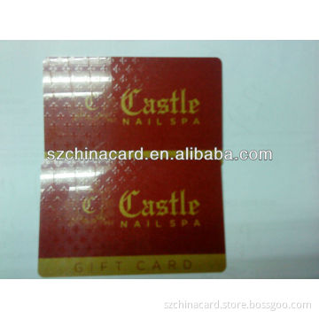 Clear UV Oil PVC Card Membership VIP Card